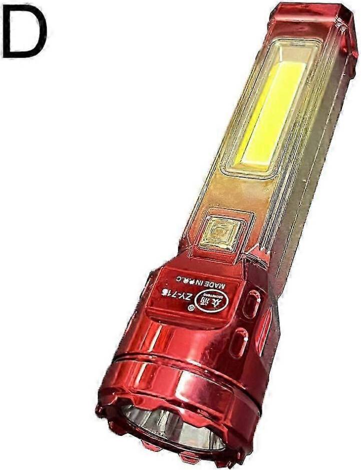 Solar Flashlight Small LED Torch USB COB
