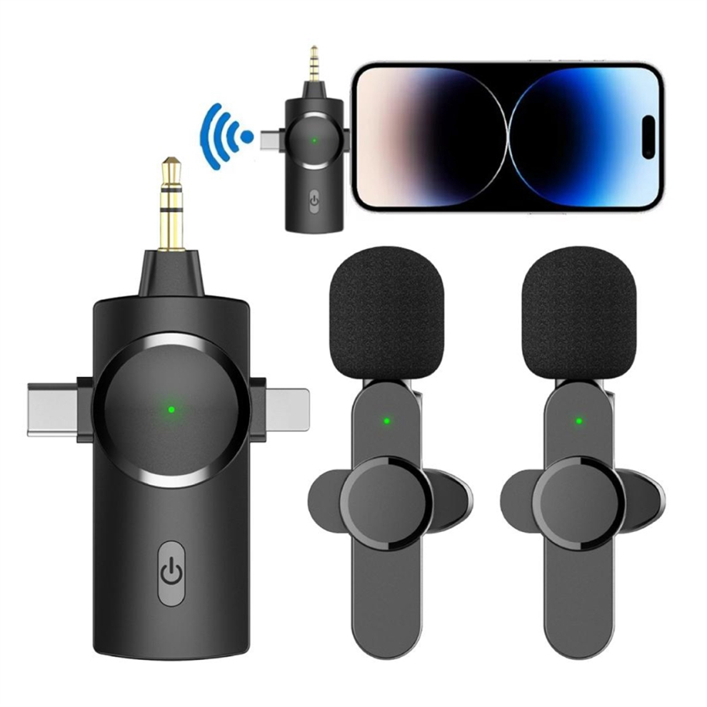 3 In1 Wireless Lavalier Microphone