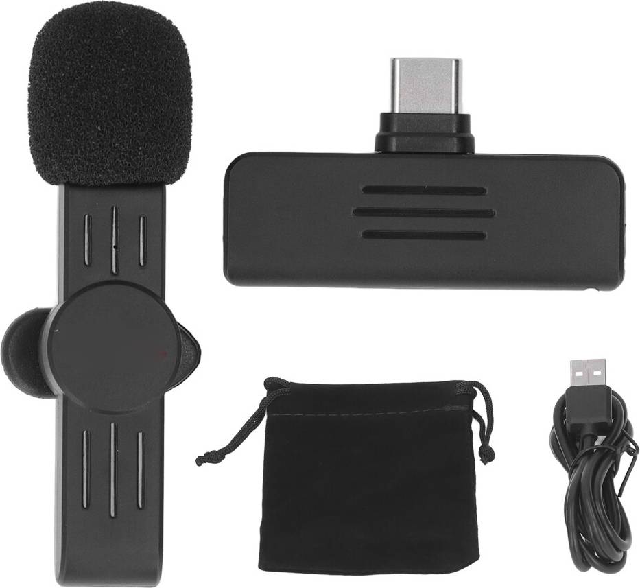 Microfono Mini Lavalier Wireless Ricaricabile