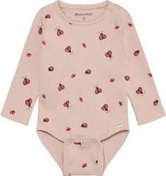 Minymo Body Ls Aop Rib - Pink - 56