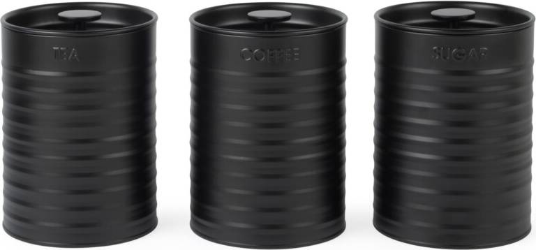Russell Hobbs Ribbed 3-Piece Canister Set Kitchen Container 3pcs