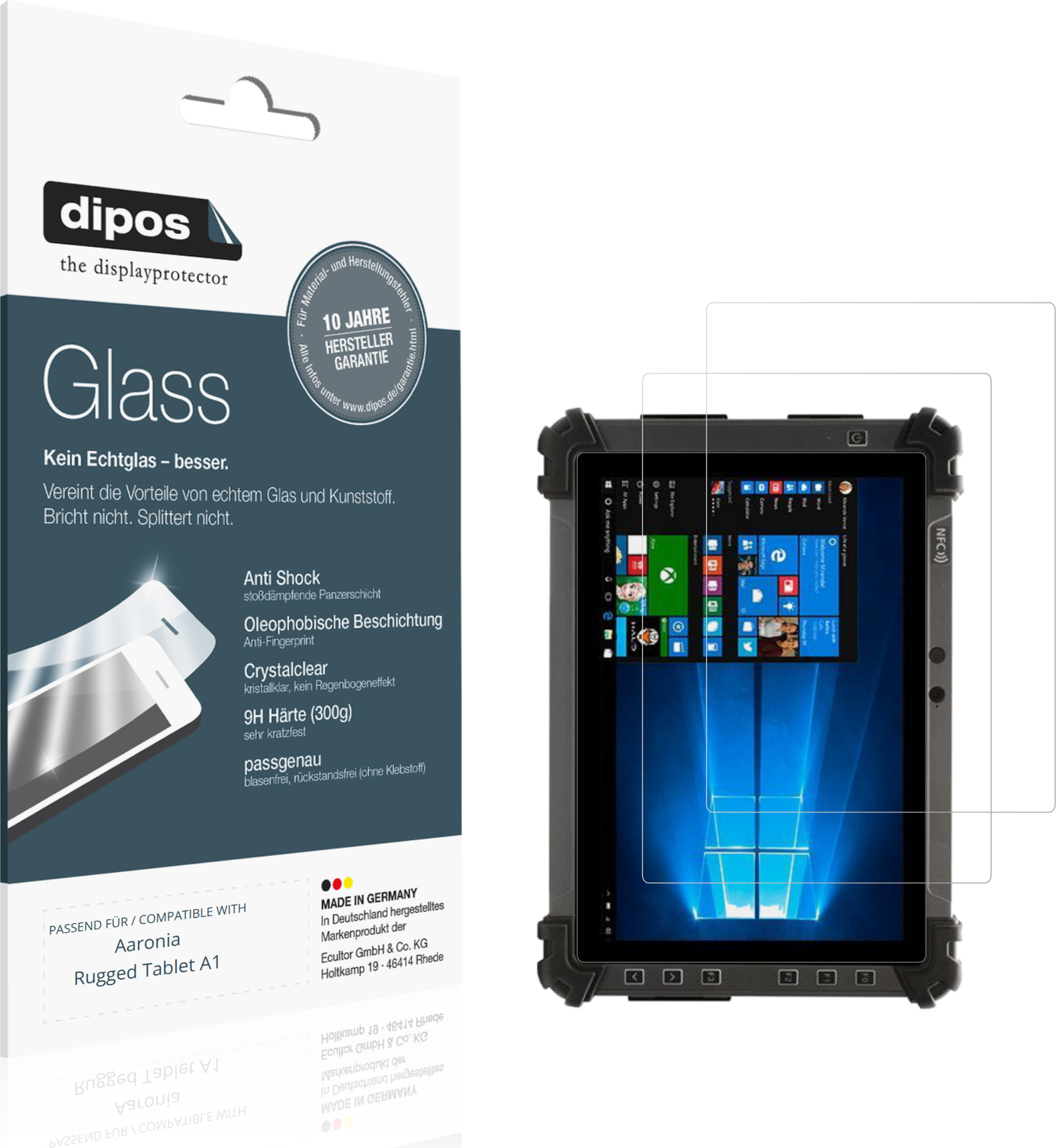 Dipos Screen Protector For Aaronia Rugged Tablet A1