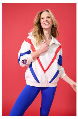 Terez Cream Chicago Cubs Ripstop Chevron Pullover