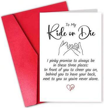 Birthday cards Shein To My Ride Or Die Multifunctional Card With Envelope