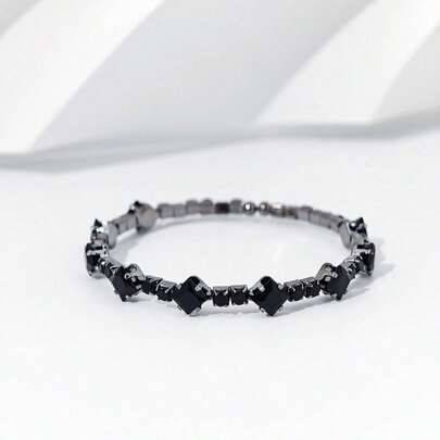 Shein Goth Style Rhinestone Embellished Bracelet