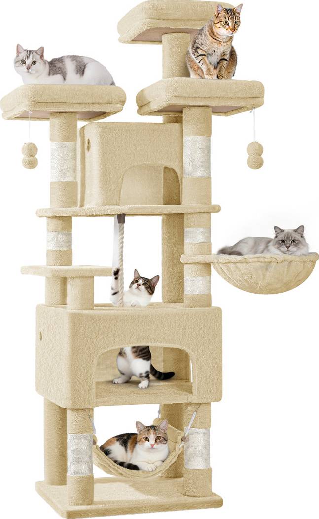Brayden Studio Cat Tree 156cm Large Multi-layer Scratching Post