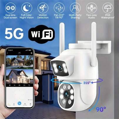 5g wifi Shein 5G WiFi 4MP HD Outdoor Camera