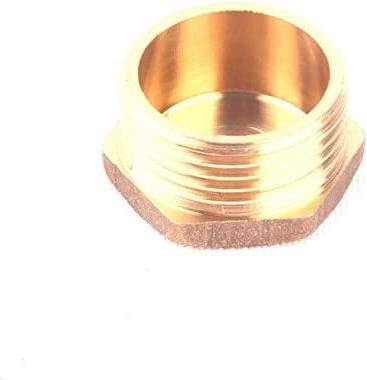 Copper Hose Plug 3/4 Inch Male Thread Gold 3 Pack