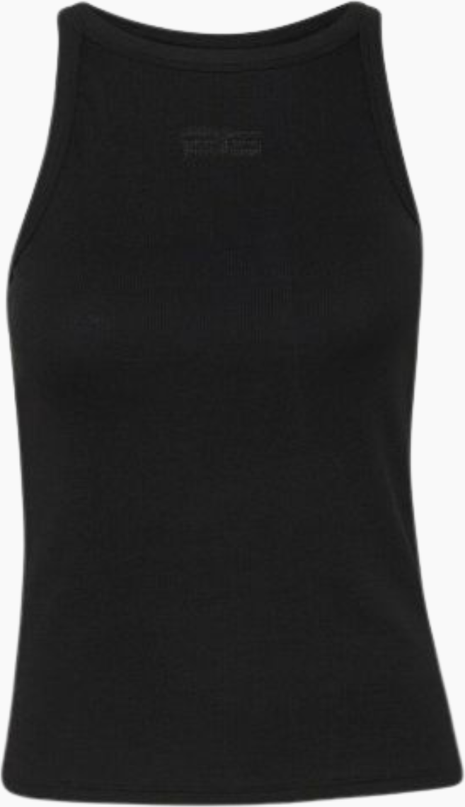 Gestuz Rhinestone Logo Tank - Black