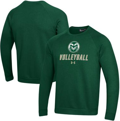 Under Armour Green Colorado State Rams Volleyball Rival Fleece Raglan Pullover Sweatshirt