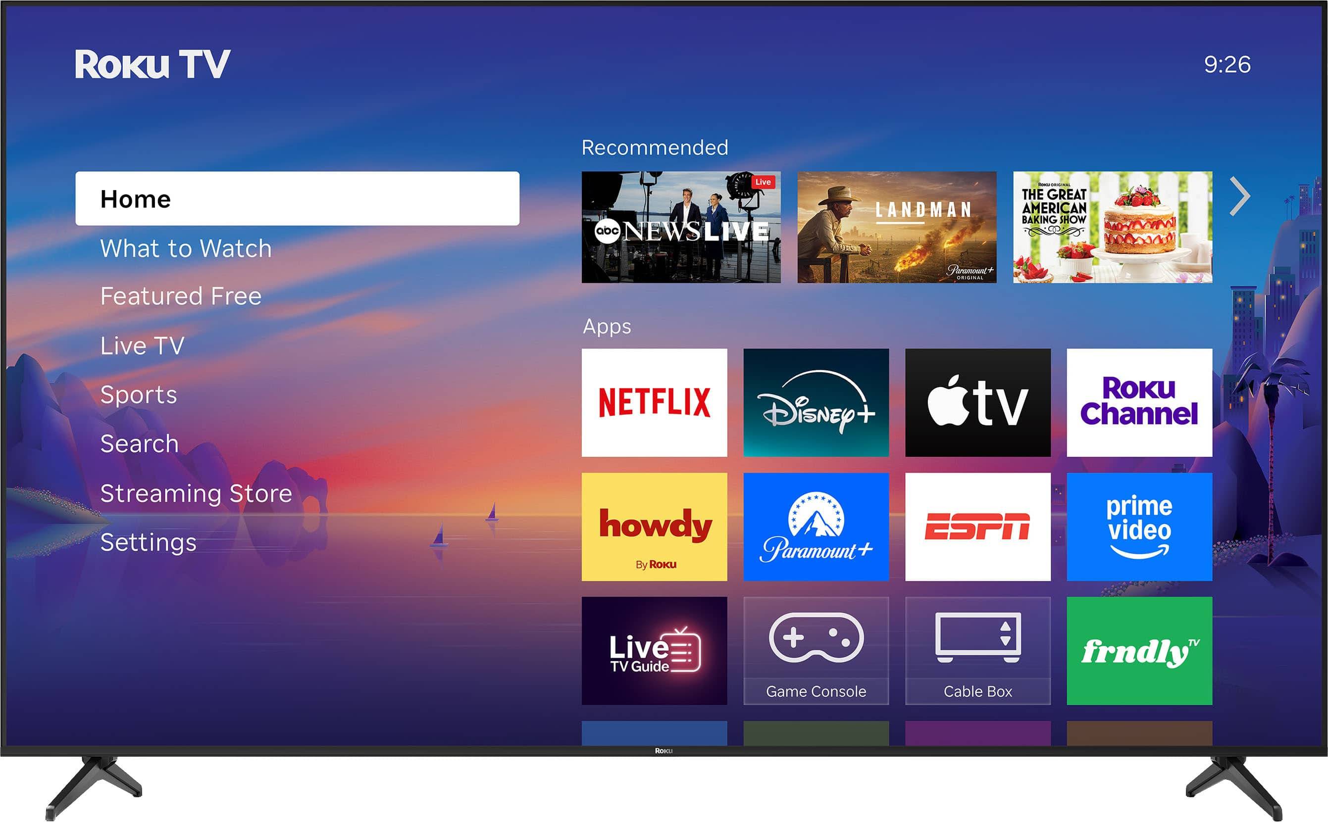 85 inch tv Roku 85 Class Select 4K QLED Smart RokuTV