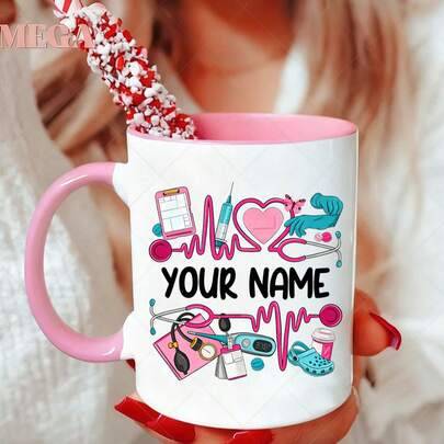 Shein Personalized Coffee Mug Customizable Text Ceramic Cup