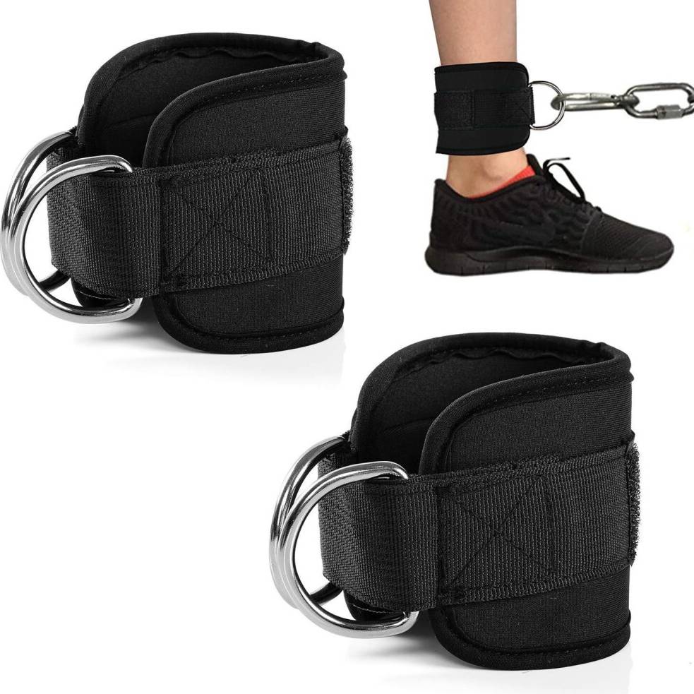 Cable machine Neoprene Padded Ankle Straps For Cable Machine