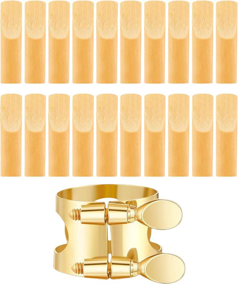 21Lots Altos Saxophone Reed 2.5 Gold Ligature Set