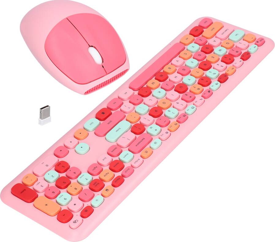 2.4G Retro Wireless Keyboard Mouse Combo
