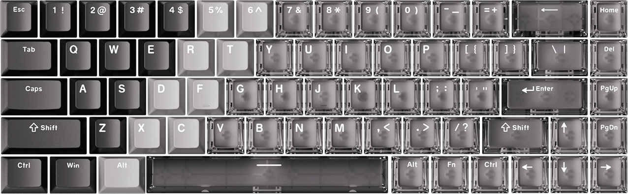 Akko 65% Keycap Set 68-Key