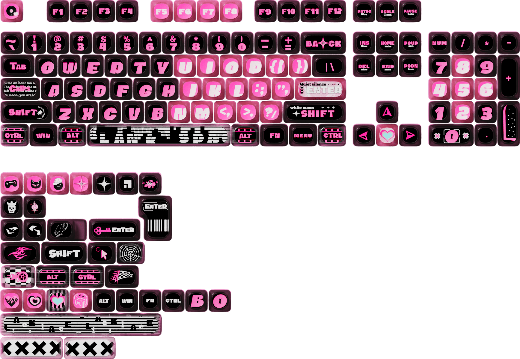 Akko Pink Phantom Keycap Set 139-Key