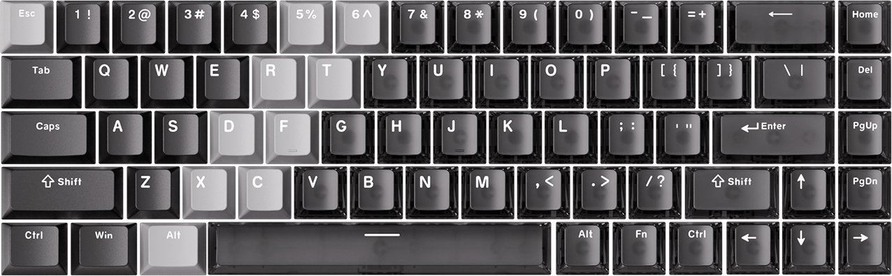 Akko 65% Keycap Set 68-Key