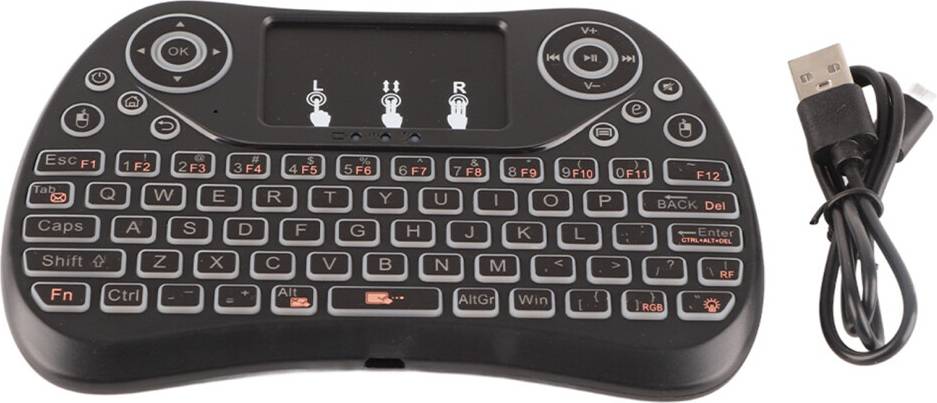 RGB Backlit Mini Wireless Keyboard Touchpad