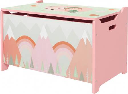 Cassa Per Giocattoli Con Coperchio Rosa