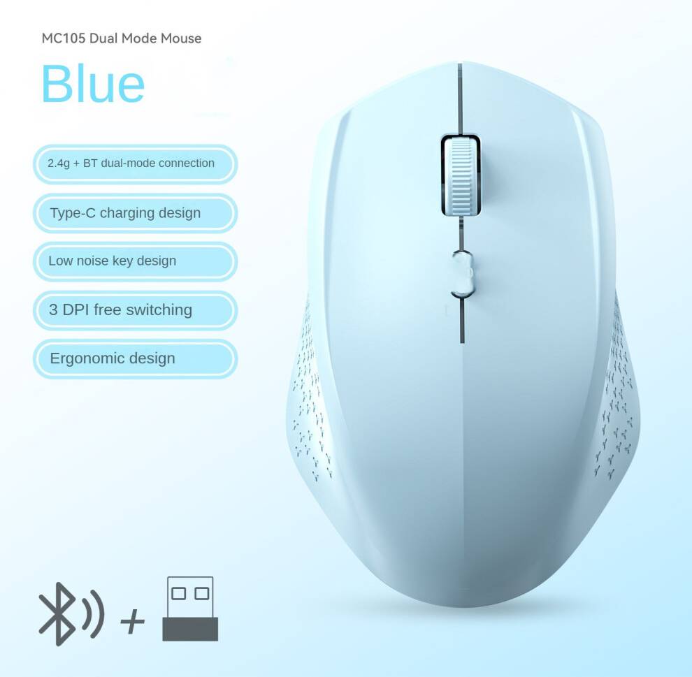 Maxpower Mouse Bluetooth Wireless Ricaricabile 1600 DPI