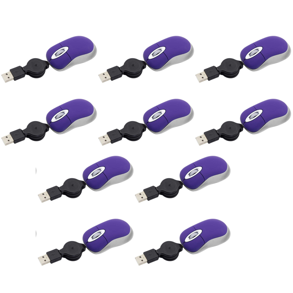 Mini USB Wired Retractable Tiny Mouse