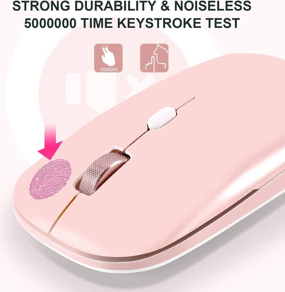 Wireless Rechargeable Quiet Computer Mouse