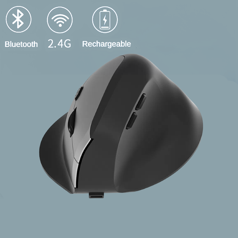 Maxpower Mouse Wireless 1600 DPI USB Cablato Verticale