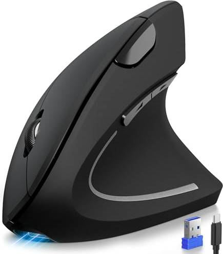 Tecknet Mouse Verticale Wireless Ricaricabile 4800 DPI