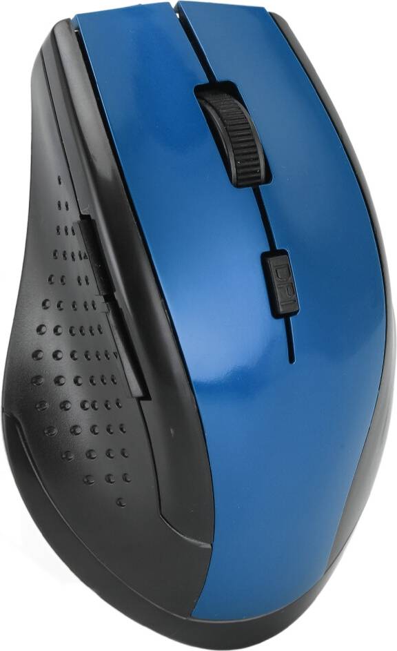 Compact Blue Wireless Mouse USB Receiver