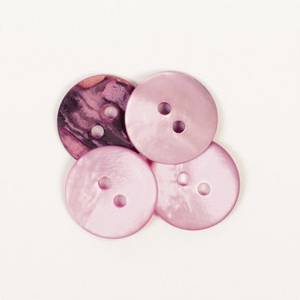 Drops Design Knapp Rund Rosa 15mm
