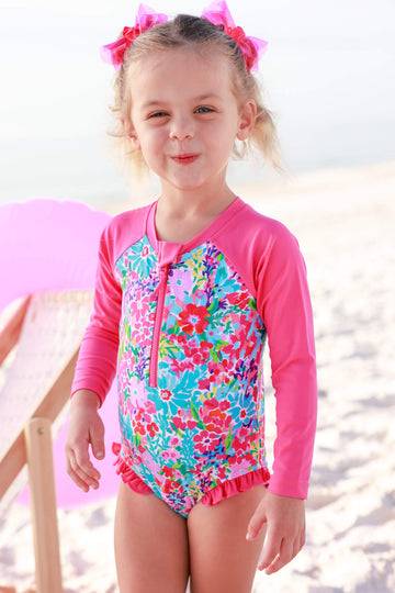 Rash guards Long Sleeve Rash Guard Petal Splash