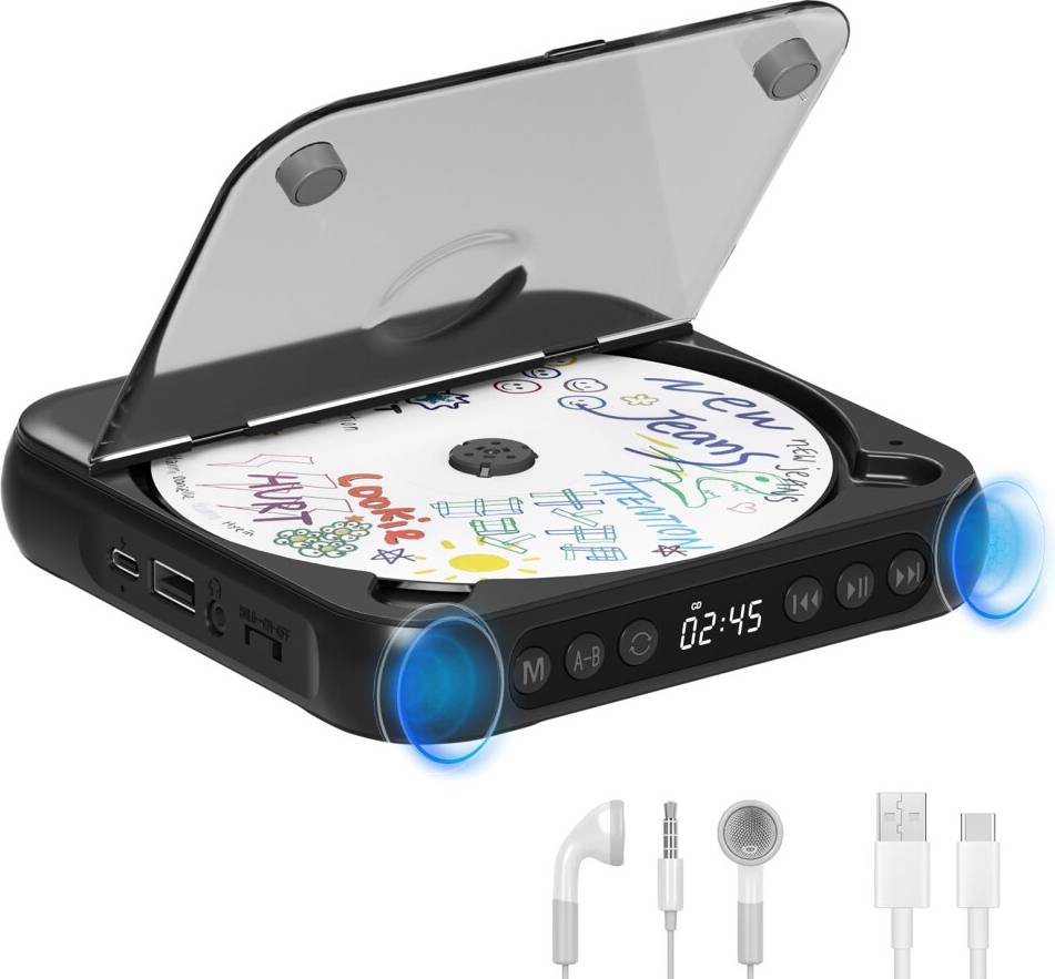 Portable CD Player Bluetooth 5.3