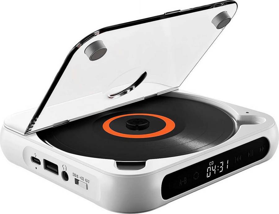 Portable Retro CD Player With Bluetooth