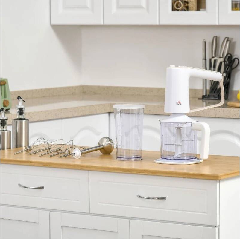 Hand and stand mixer 500W Multifunctional Five-In-One Hand White Stand Mixer