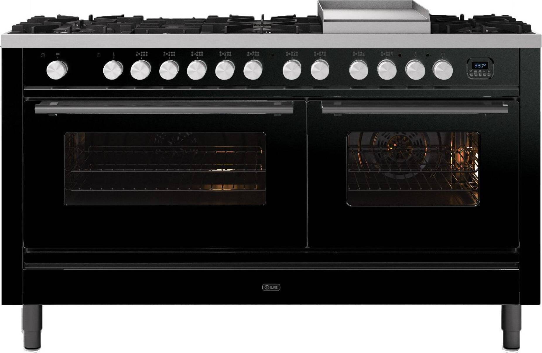 ILVE P15FWE3 Range Cooker Dual Fuel Matt Graphite