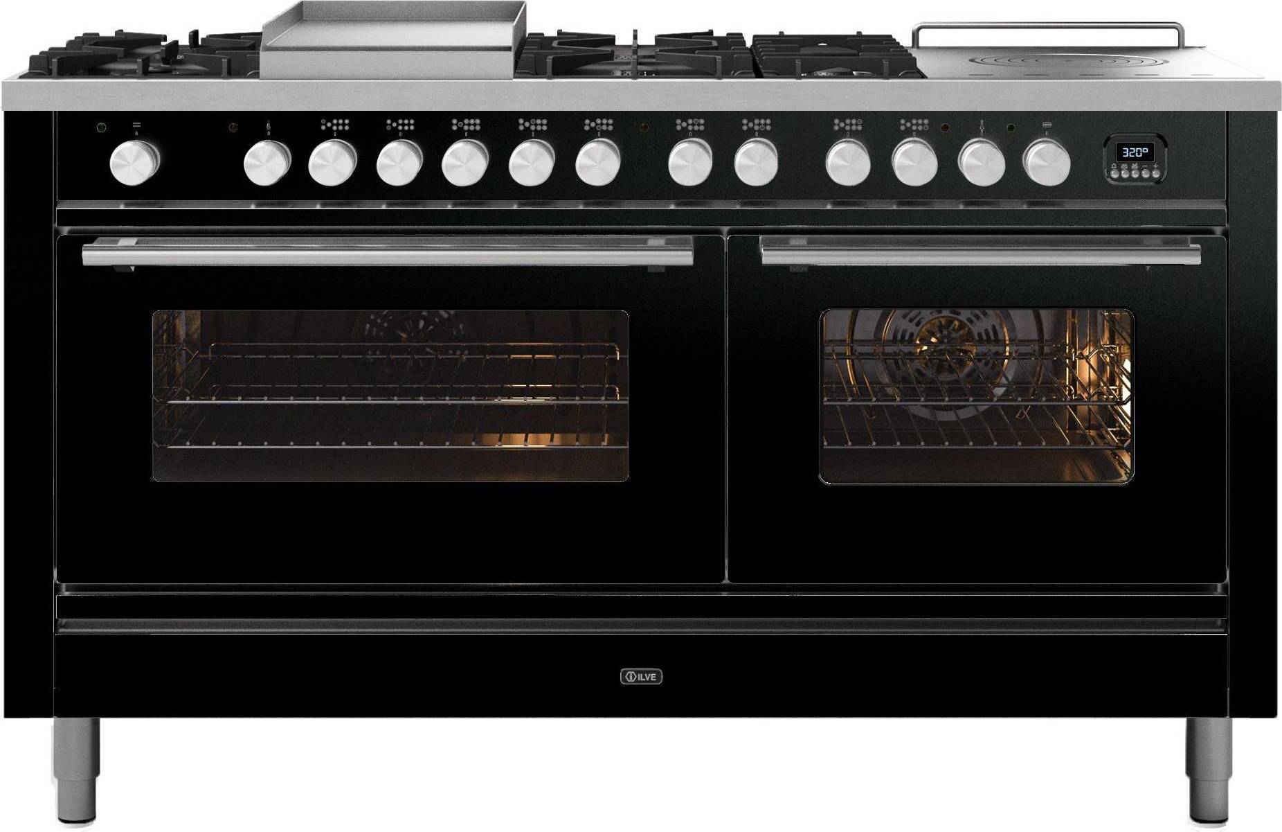 ILVE P15FSWE3 Range Cooker Dual Fuel Matt Graphite
