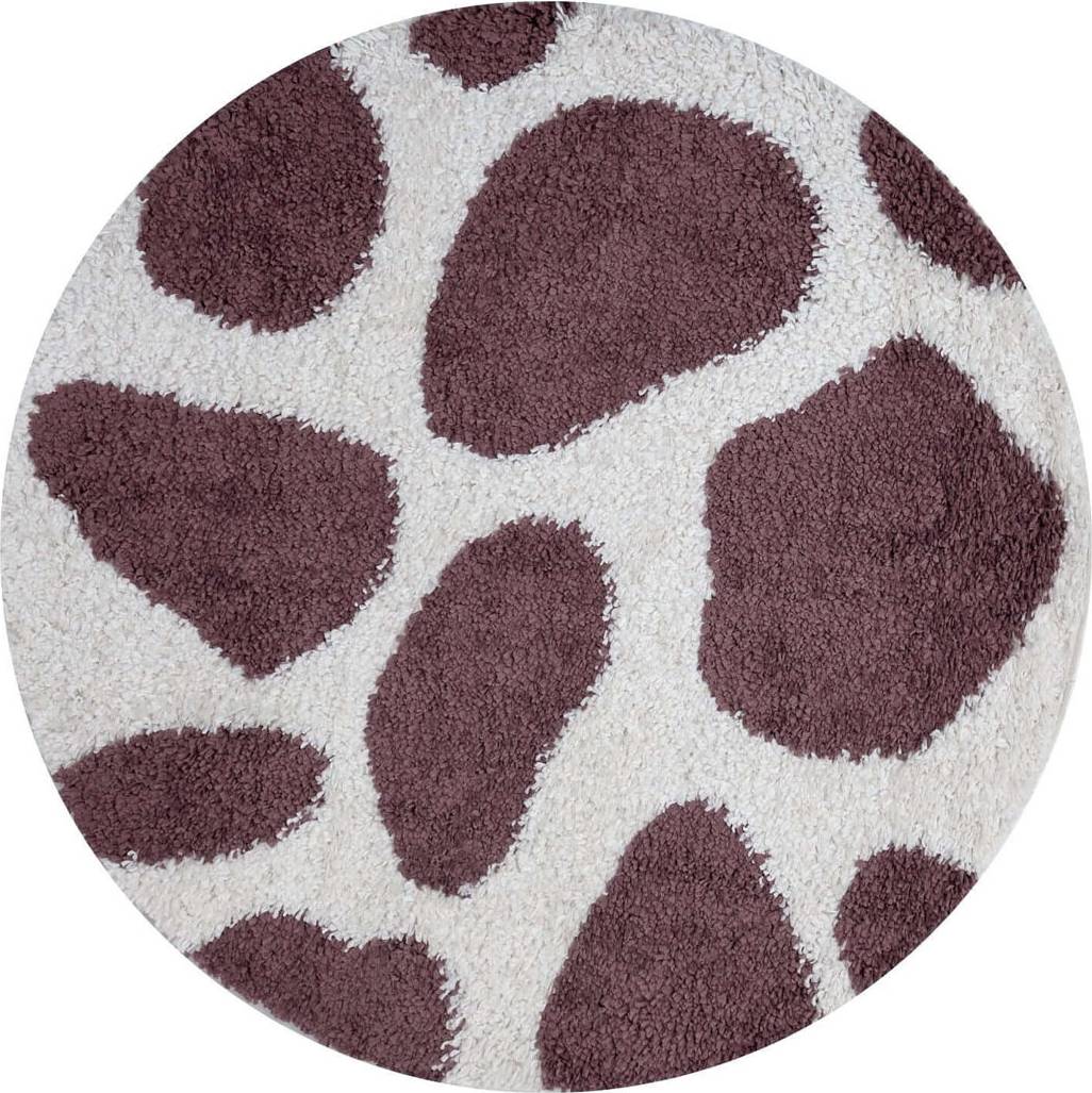 THE RUGS Moodi Modern Shaggy Area Rug Abstract Pebble Design 120 cm Purple