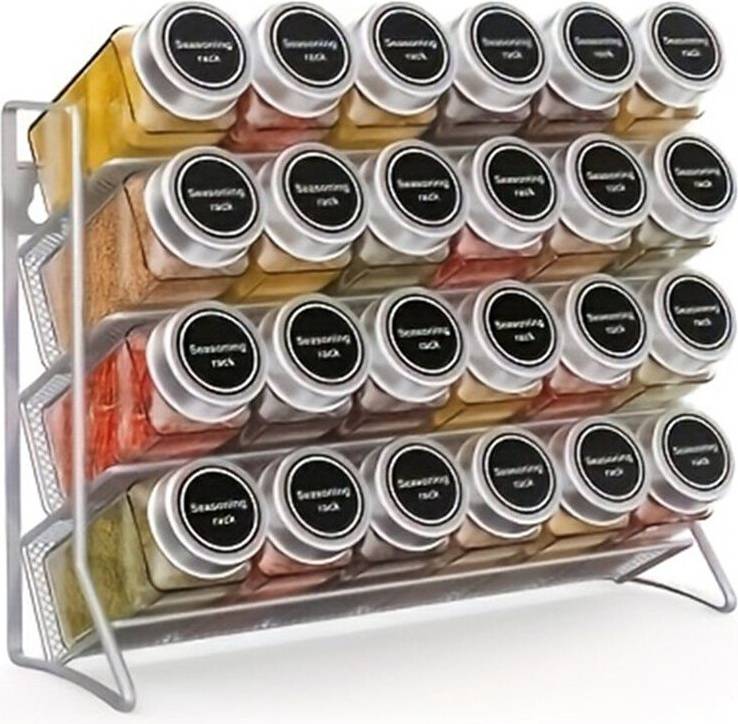 Exogio 4 Layer Metal Seasoning Kitchen Countertop Rack