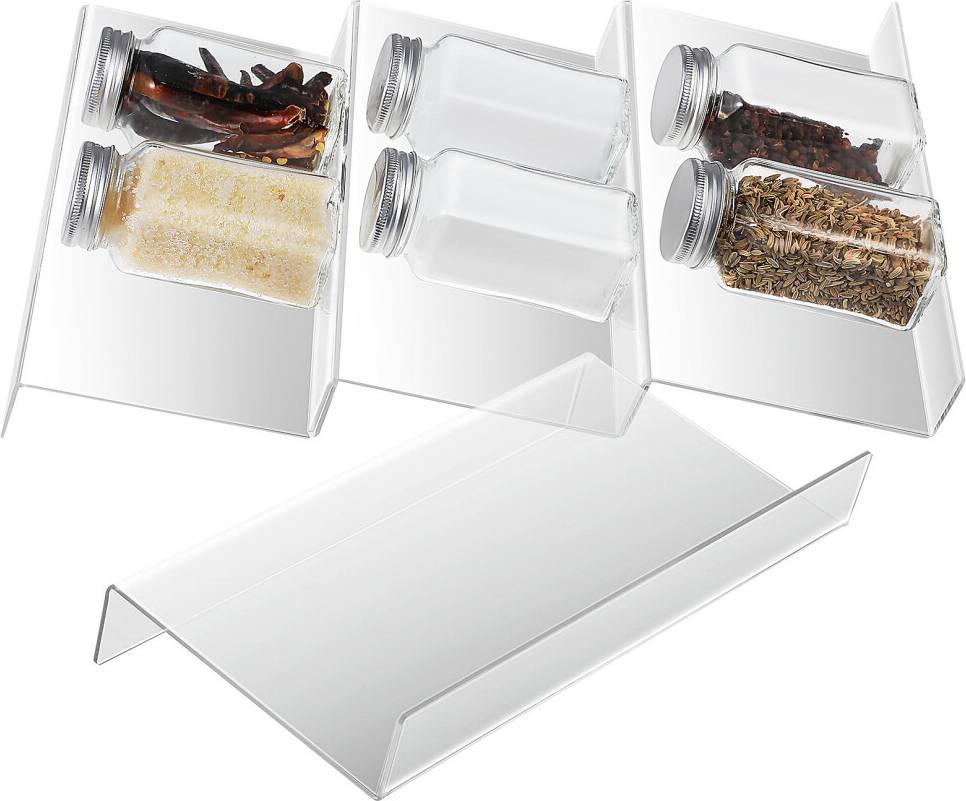 VILLCASE 16Pcs Acrylic Spice Rack Drawer Organizer