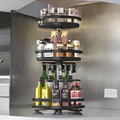 B&Q 3 Tier Rotating Steel Spice Rack