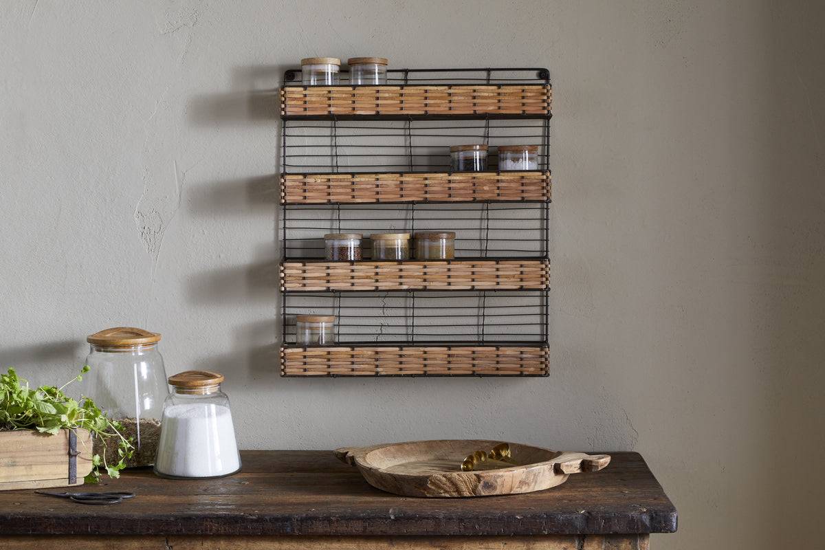 Nkuku Montali Iron Rattan Spice Rack