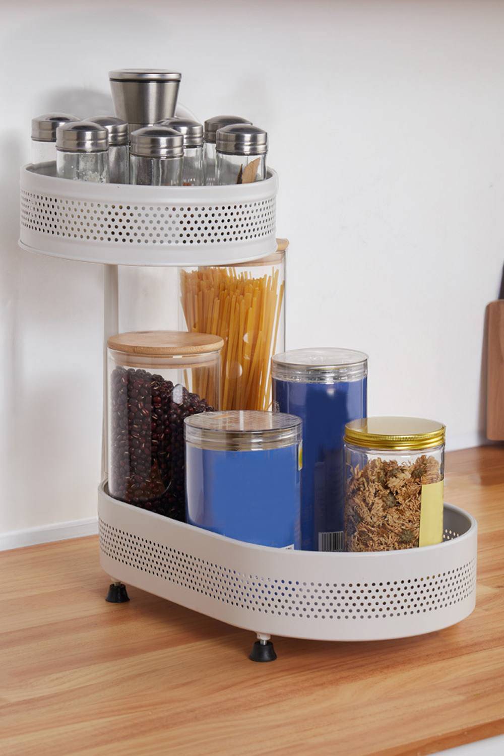 Living and Home Multi-Layer Rotating Spice Rack Desktop Storage Shelf