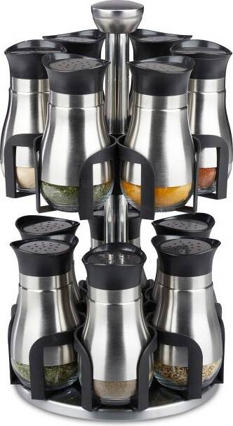 B2X Spice Rack 12 Glass Jars