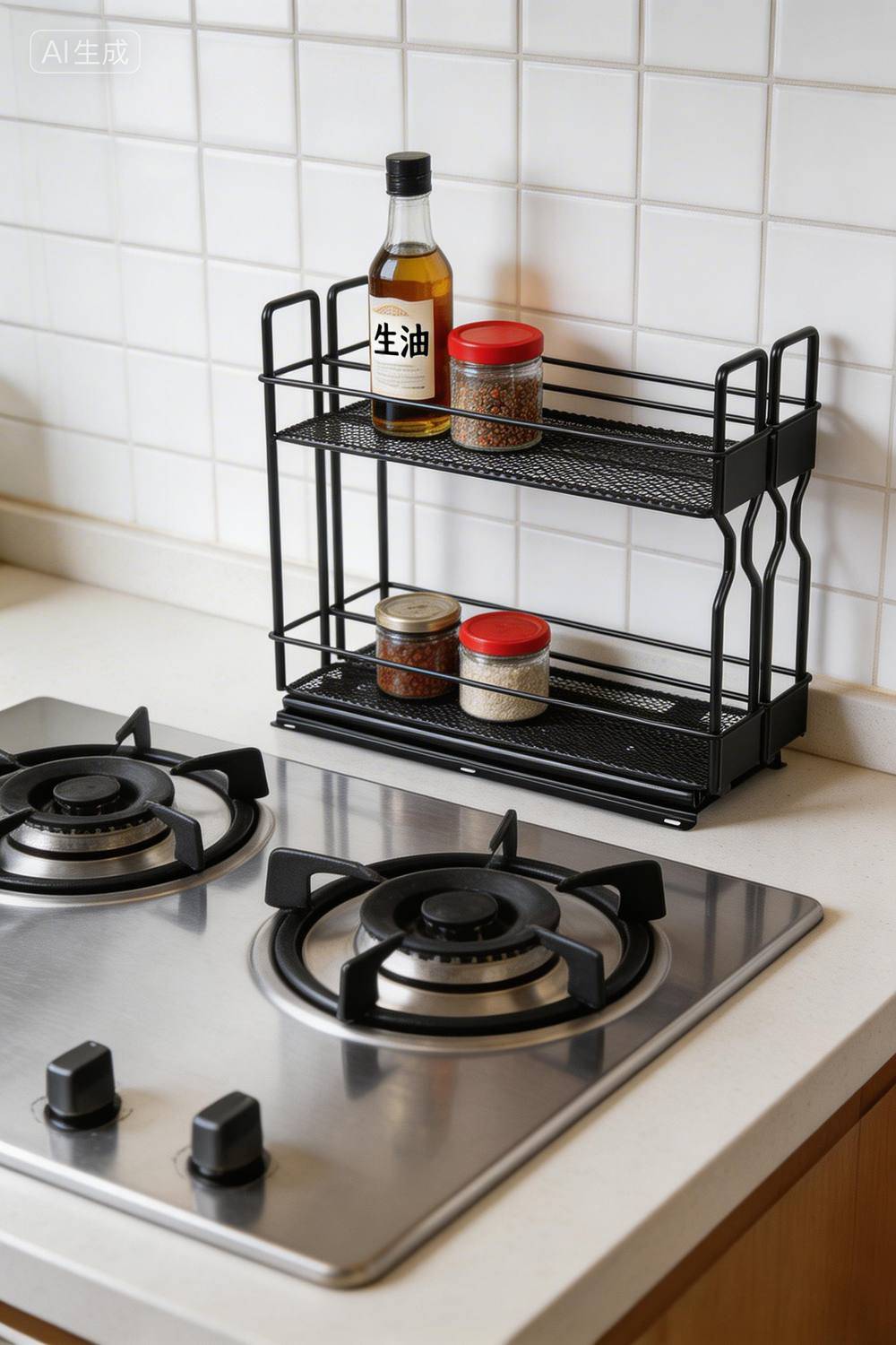 ExtraStar 2-Tier Pull-Out Spice Rack Organizer