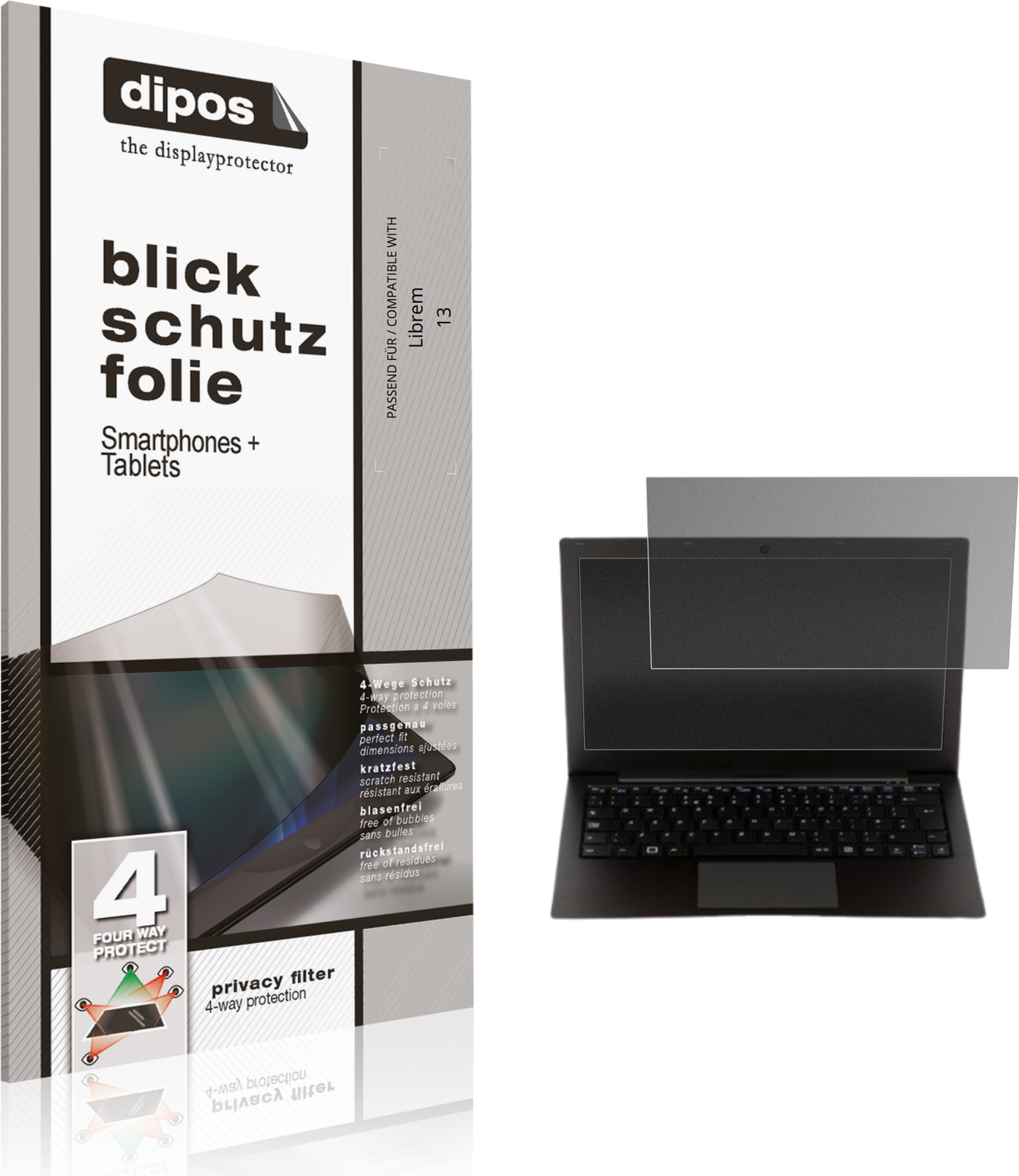 Dipos Librem 13 Privacy Filter Screen Protector