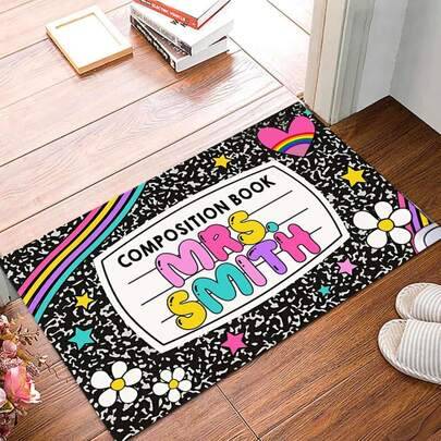 Shein Personalized Composition Notebook Mat Multicolor 24x"