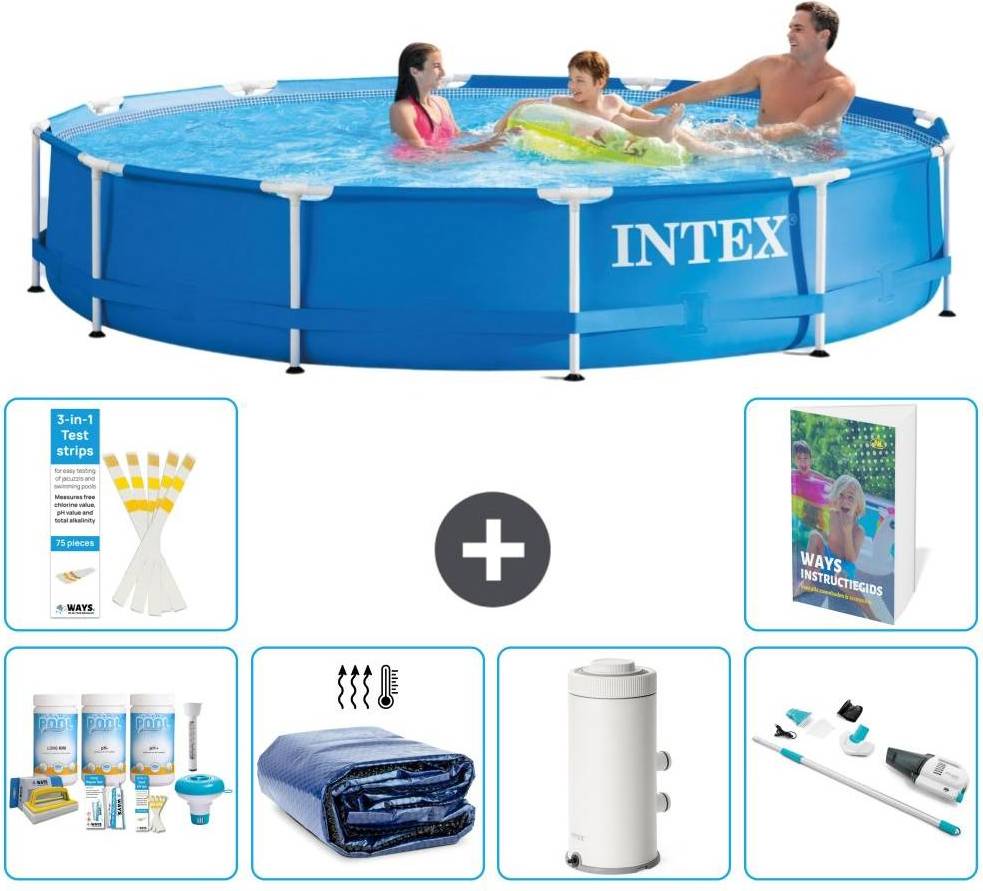 Intex Frame Pool Rund 366x76 cm 7-teilig S136