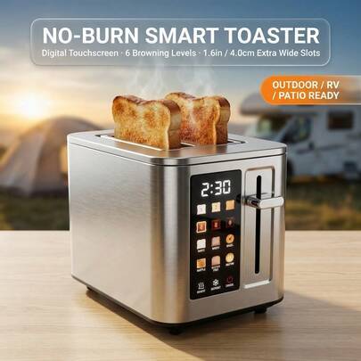 Shein 2 Slice Smart Touchscreen Toaster