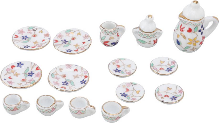 Porcelain Miniature Tea Set 15pcs